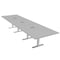 Skutchi Designs 45 in W, 165.75 in L, 29 in H, Engineered Wood Top, Grey HAR-REC-48x168-T-ELEC-XD01 - alternate 1